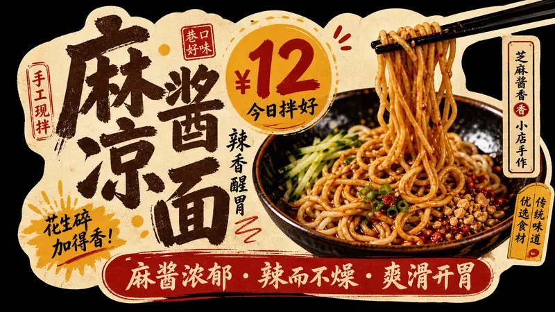 Black Cutout Food Card Ad