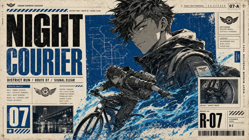 Manga Dossier Blueprint Poster