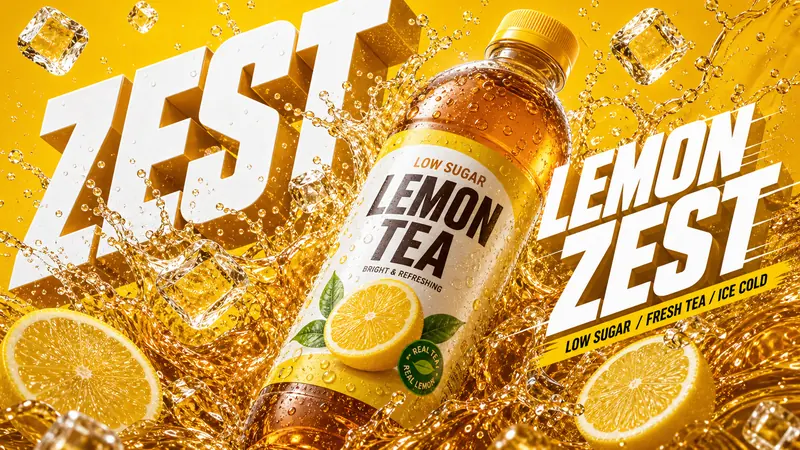 Multi-Color Beverage Splash Ad System Style