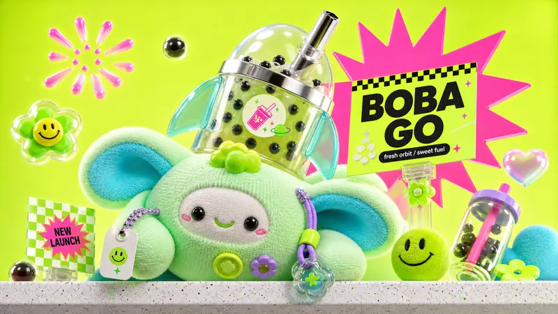 Neon Plush Gadget Pop 3D Style
