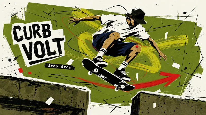 Olive Scribble Sports Poster Style
