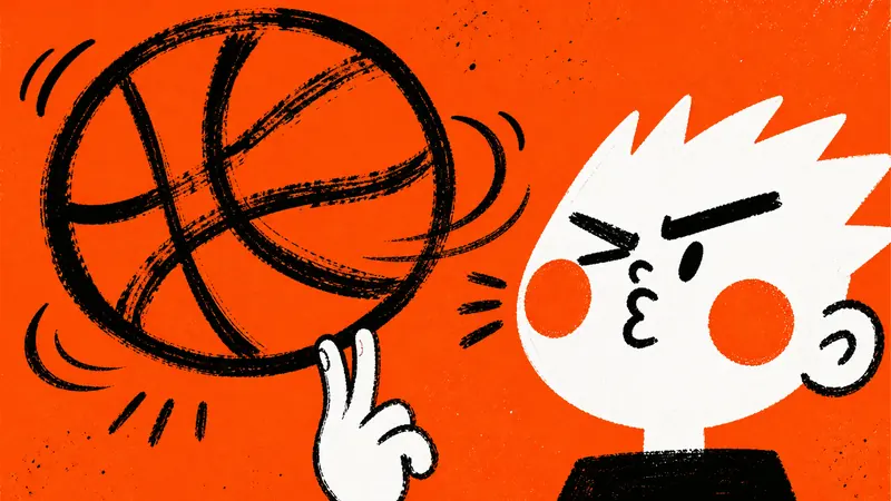 Orange Brush Mascot Action Poster Style
