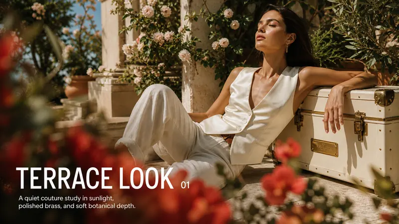 Sunlit Supermodel Nameplate Editorial