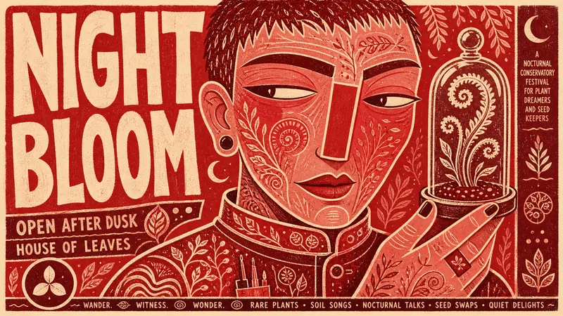 Vermilion Folk Screenprint Character Poster