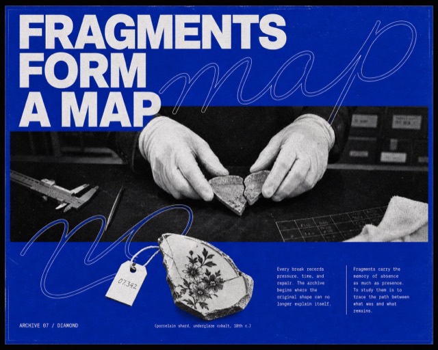 Cobalt Xerox Script Editorial Poster