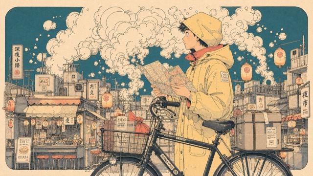 Cream Smoke City Manga Poster Style