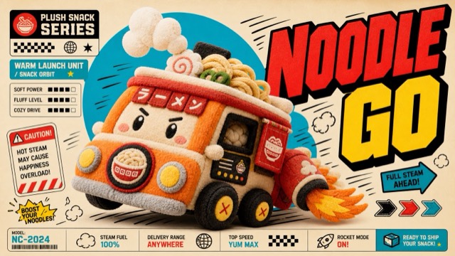 Plush Comic Toy Product Poster Style