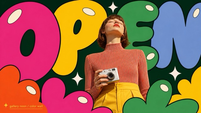 Pop Bubble Letter Photo Poster Style