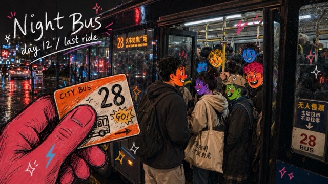 Urban Transit Doodle Diary Style